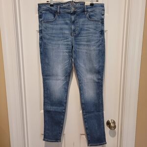 American Eagle Women's Next Level Stretch Jeggings Blue Jeans